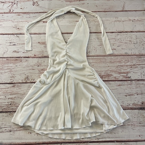 Princess Polly Dresses & Skirts - Princess Polly Mini Dress White Backless Size 4 Women's Summer‎ Breeze Ribbed